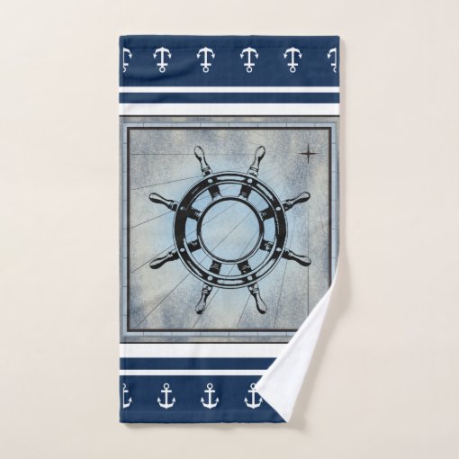 Blue Nautical Themed Bath Towel Set Zazzle