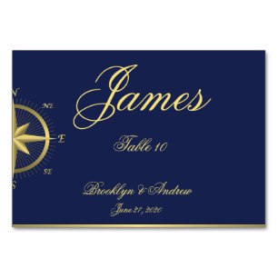Blue Nautical Wedding Place Cards Table Cards