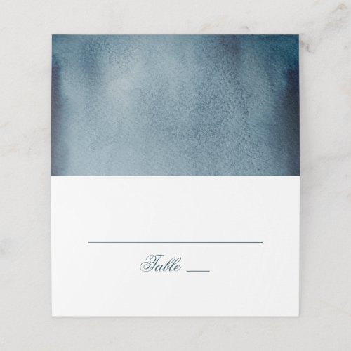 Blue nautical wedding Watercolor navy modern Place Card