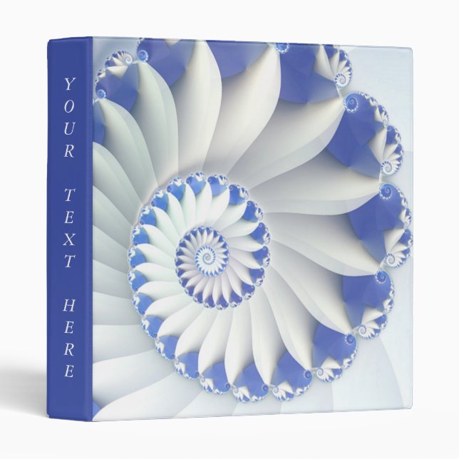 Blue Nautilus 3 Ring Binder (Front/Spine)