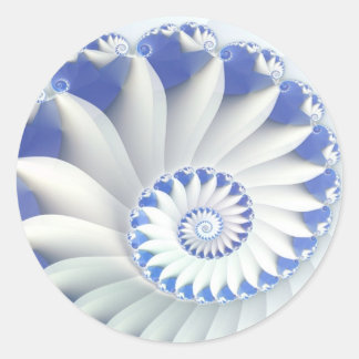Blue Nautilus Classic Round Sticker