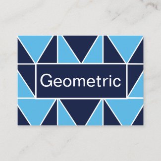 Blue Navy Blue Geometric Triangle Pattern