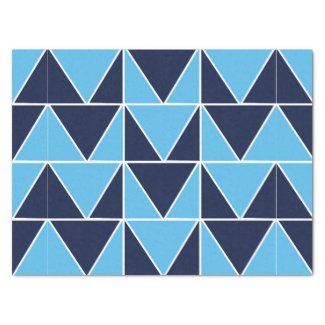 Blue Navy Blue Geometric Triangle Pattern