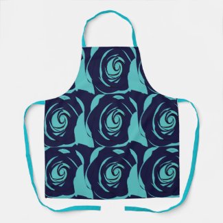 Blue Navy Blue Rose Flower Floral Pattern