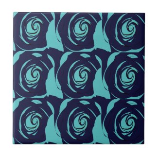 Blue Navy Blue Rose Flower Floral Pattern 