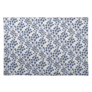 Blue Navy Botanical Cloth Placemat