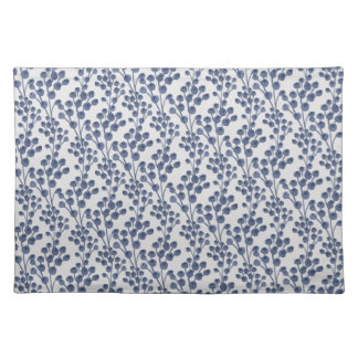 Blue Navy Botanical Cloth Placemat
