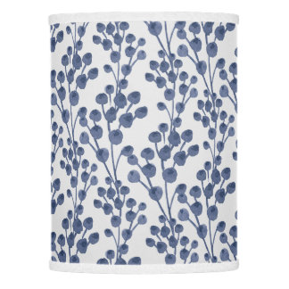 Blue Navy Botanical Lamp Shade