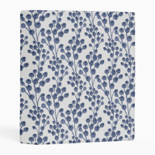 Blue Navy Botanical Mini Binder