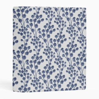 Blue Navy Botanical Mini Binder