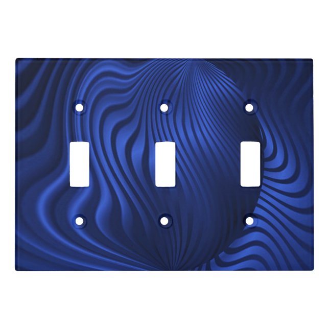 Blue Navy Decorative Light Switch Cover (Front)