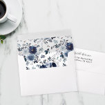 Blue & Navy Floral  Envelope<br><div class="desc">Complete your wedding,  graduation,  or party suite with your Blue & Navy Floral envelopes.  Add your address or order blank and get address labels to complete the look.</div>