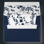 Blue & Navy Floral - Leaves Navy Blue all over Envelope<br><div class="desc">Complete your wedding,  graduation,  or party suite with your Blue & Navy Floral - Leaves Navy Blue envelopes.  Add your address or order blank and get address labels to complete the look. Featuring hand painted,  watercolor flowers.</div>