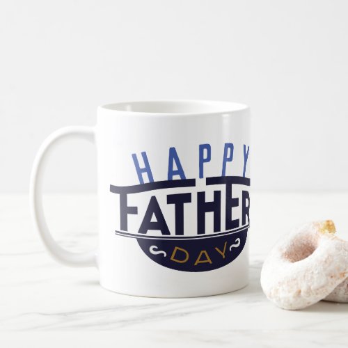 Blue Navy Happy DAD Fathers Day Coffee Mug