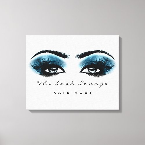 Blue Navy  Makeup Artist Beauty Lashes Canvas Print