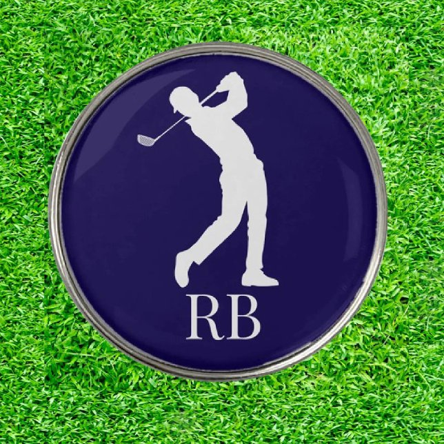 Blue Navy Man Custom Golf  Ball Marker (Tee up the treasure, matey!)