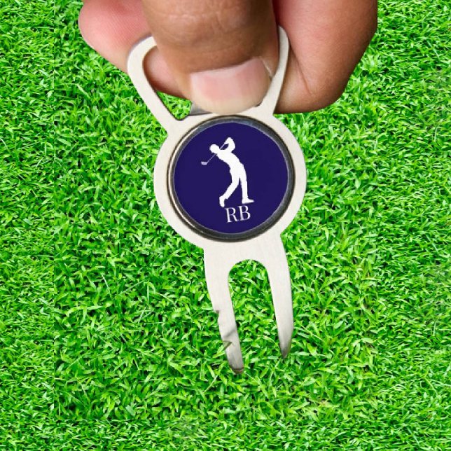 Blue Navy Man Custom Golf  Divot Tool (Tee-rific Gifts for the Swinging Dad!)