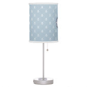 Blue & Navy Nautical Anchor Monogram Table Lamp (Left)
