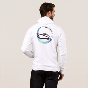 Blue Navy Nautical Anchor yacht club boat marina Hoodie