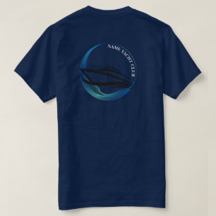 Blue Navy Nautical Anchor yacht club boat marina T-Shirt