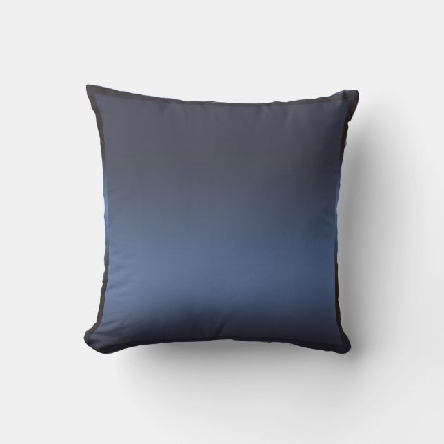 Blue Navy Sateen Satin Shine Modern Glamour Glam Throw Pillow (Front)