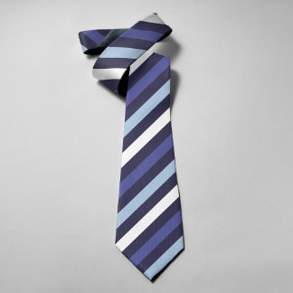Blue Navy stripes Modern Classic Wedding Business Neck Tie
