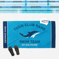 Blue Navy Swim Team Custom Name
