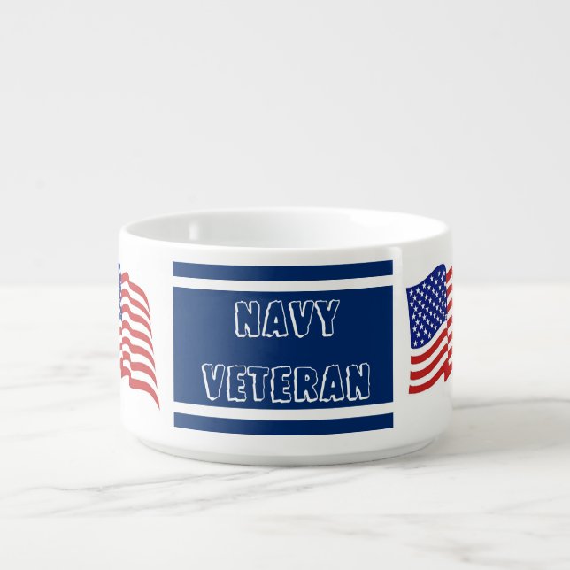 Blue 'Navy Veteran'  Bowl (Center)