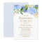 Blue Navy Watercolor Floral Quinceanera