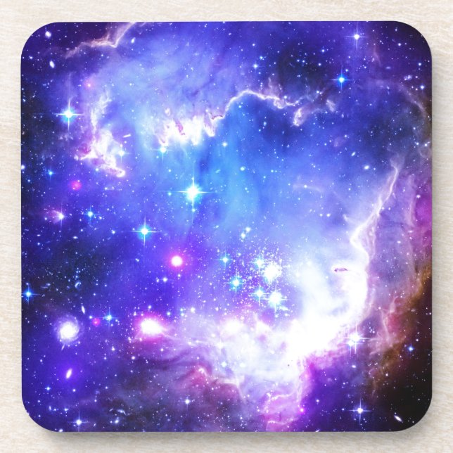 Blue Nebula Beverage Coaster (Front)