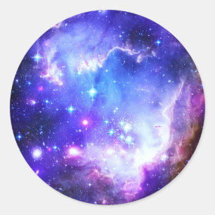 Blue Nebula Classic Round Sticker