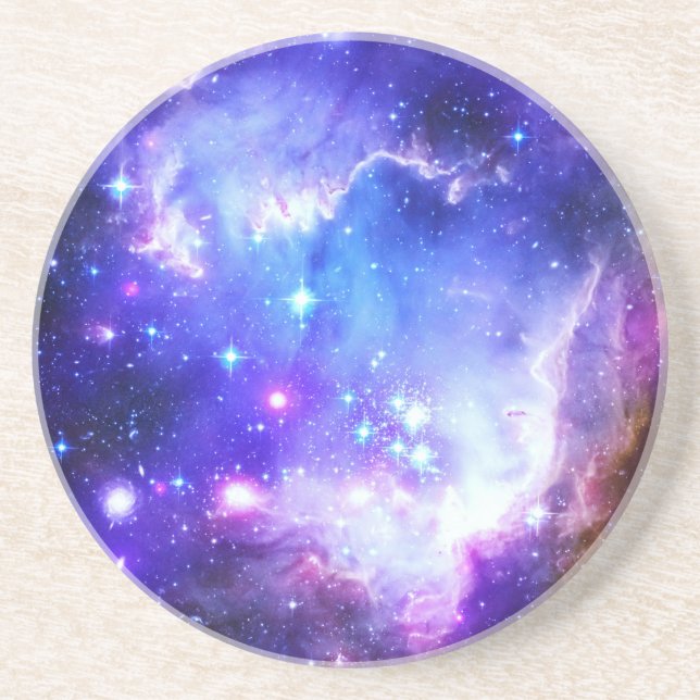 Blue Nebula Drink Coaster (Front)