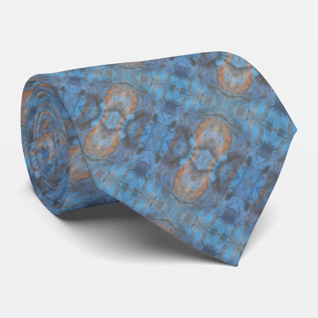 blue neck tie (Rolled)