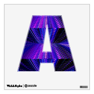 blue neon abstract wall decal