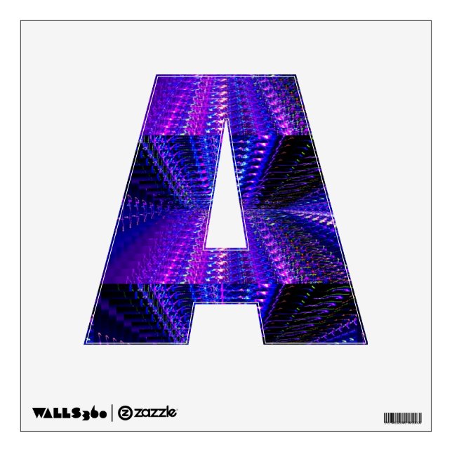 blue neon abstract wall decal (Front)