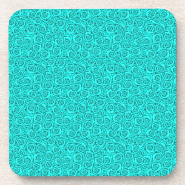 blue neon beverage coaster (Front)
