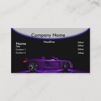 Blue Neon Car Business Card