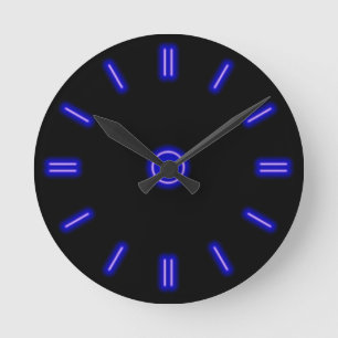 Blue Neon Clock