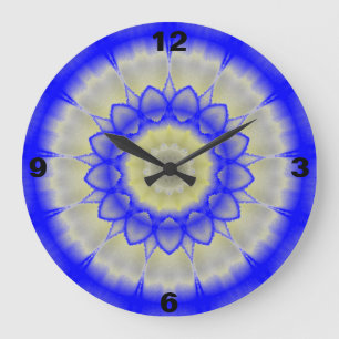 Blue neon Kaleidoscope Clock