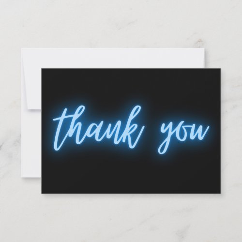 Blue Neon Thank You Trendy