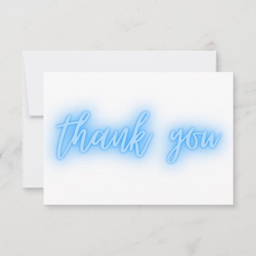 Blue Neon Thank You Trendy