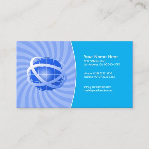 Customizable Blue Network Business Card