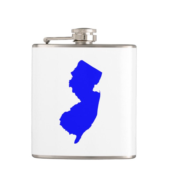 Blue New Jersey Flask (Front)