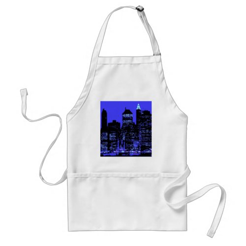 Blue New York City Adult Apron