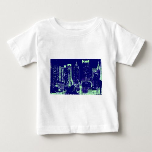 Blue New York City Baby T_Shirt