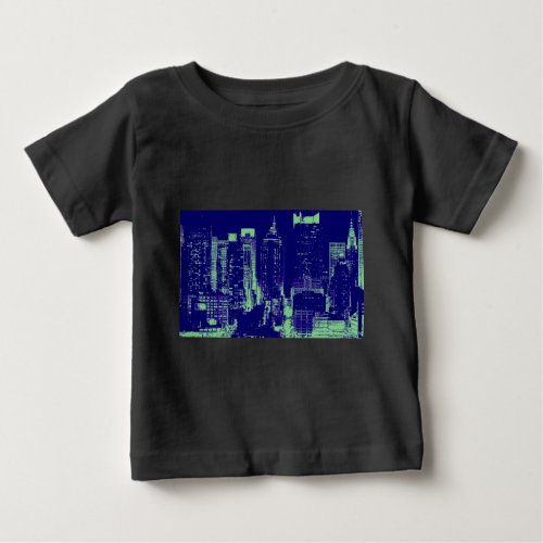 Blue New York City Baby T_Shirt