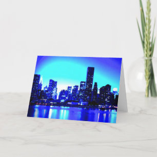 Blue New York City Card