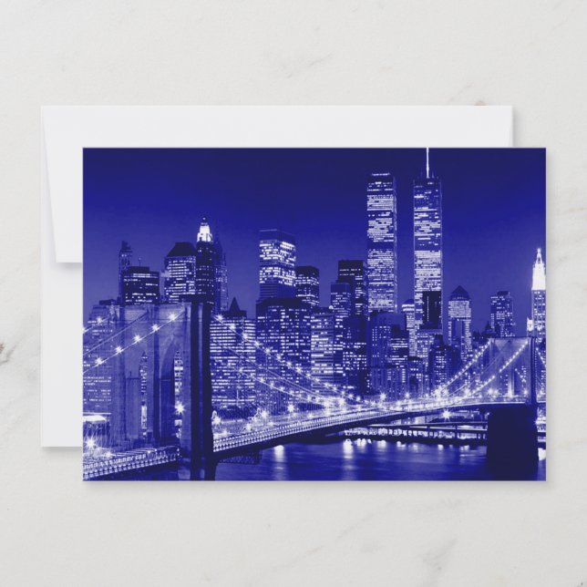 Blue New York City Invitation (Front)