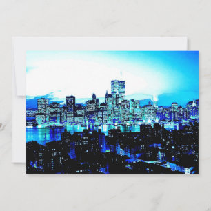 Blue New York City Invitation