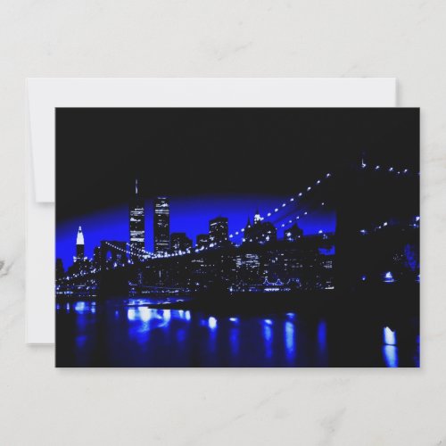 Blue New York City Invitation